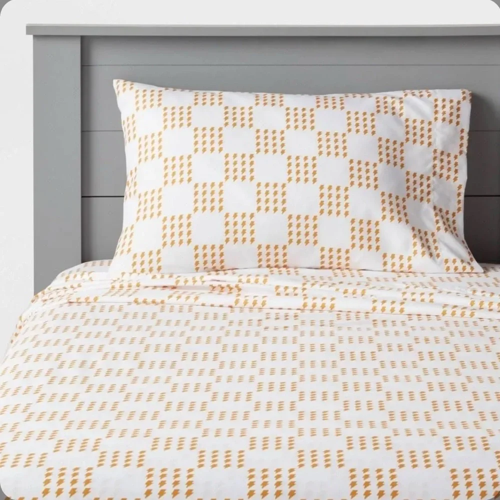 NEW Microfiber Full Sheet Set - Pillowfort Lightening Bolt 3-Piece - Picture 1 of 3